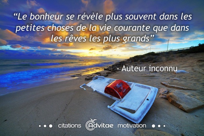Le bonheur se rvle plus souvent dans les petites choses