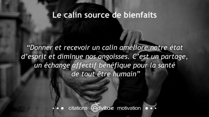 Un calin contribue  amliorer la sant d'esprit et  diminuer les angoisses