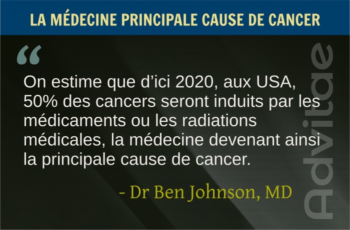 D'ici 2020, on estime que 50% des cancers seront induits par les traitements eux-mmes, la mdecine comme principale cause de cancers