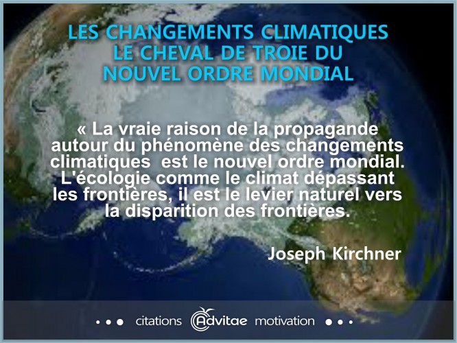 La vraie raison de la propagande autour des changements climatiques: la disparition des frontires