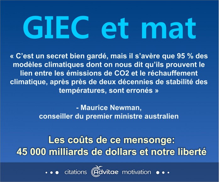 95 % des modles climatiques du GIEC sur les changements climatiques sont errons 