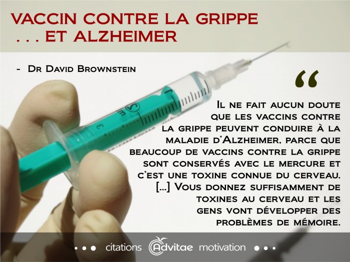 Il ne fait aucun doute que les vaccins contre la grippe peuvent conduire  la maladie dAlzheimer