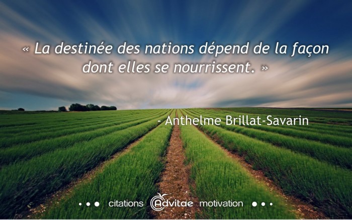 La destine des nations dpend de la faon dont elles se nourrissent