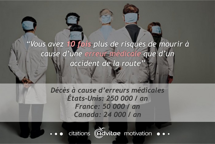 Huit fois plus de chances de mourir  cause dune erreur mdicale que dun accident de la route