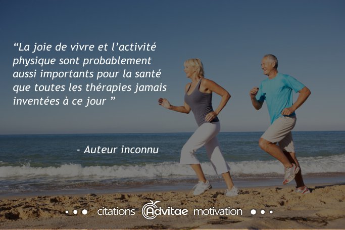 La joie de vivre et lactivit physique sont aussi importants pour la sant