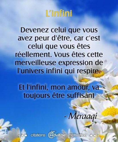 Vous tes l'expression de l'infini