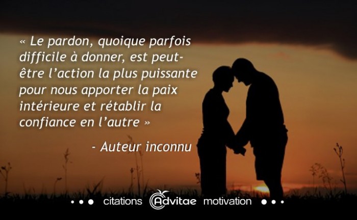 Le pardon est la chose la plus puissante pour nous apporter la paix intrieure